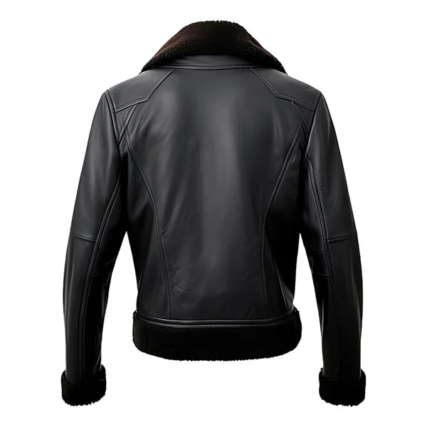 Men’s Lightweight Aviator Shearling Leather Jacket