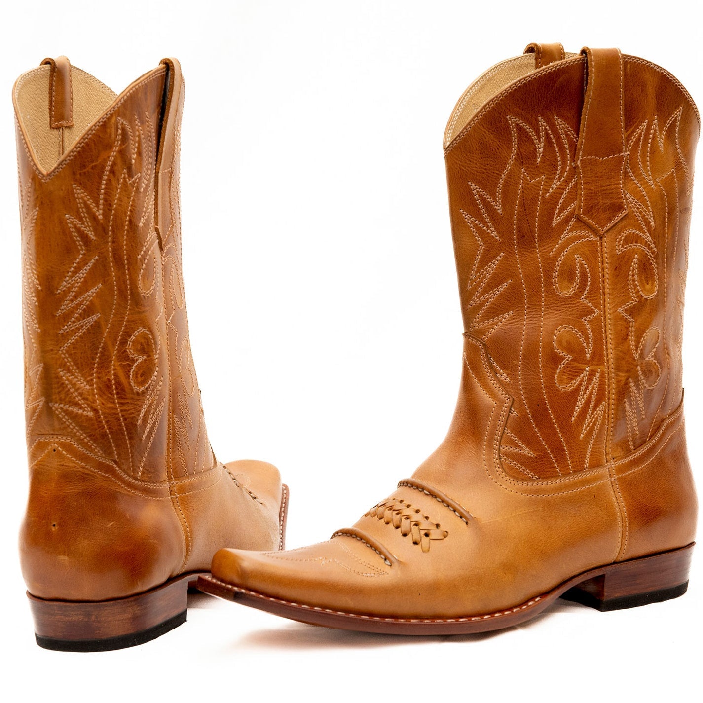 Braid Cowboy Boots | Western Braided Leather Boots