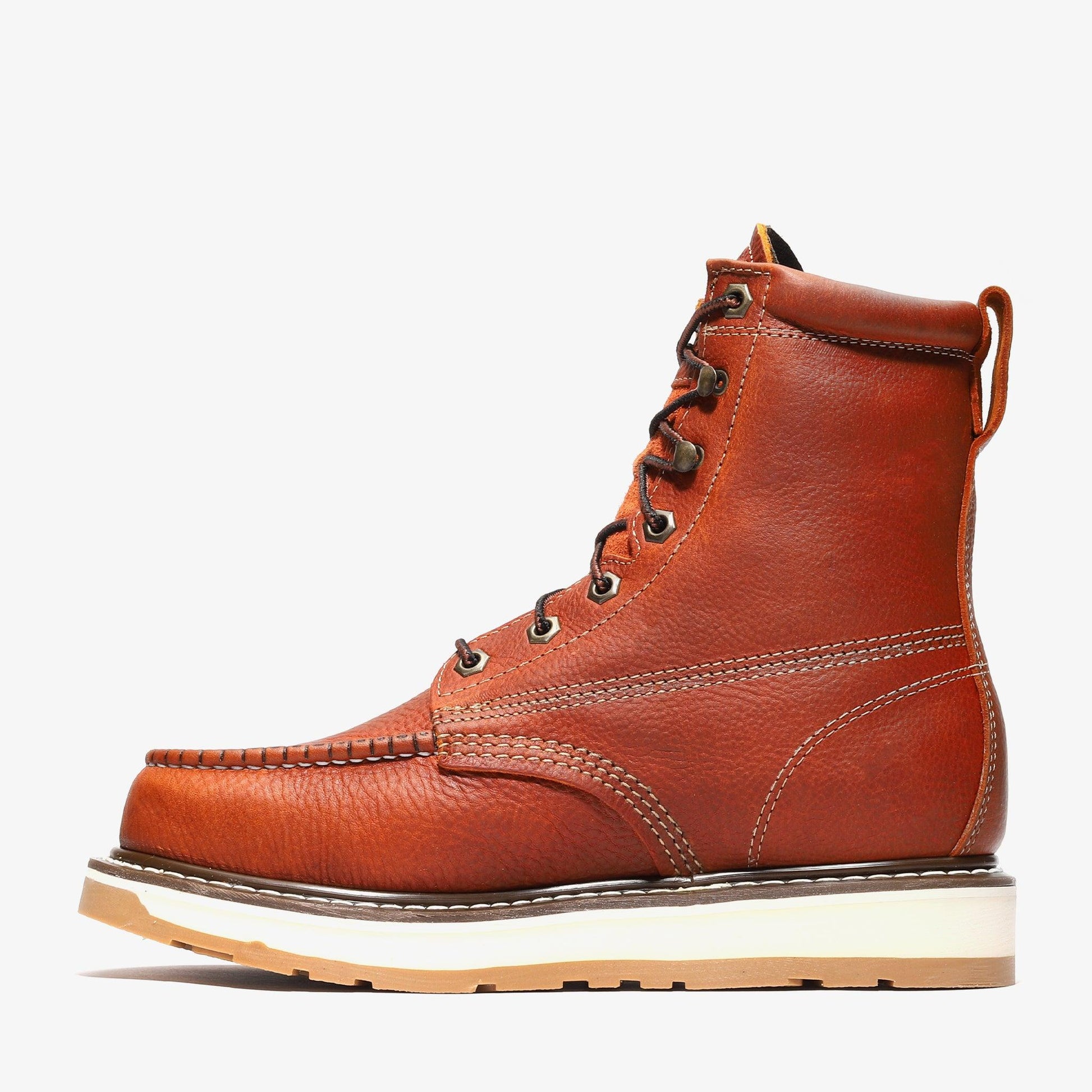 Frontier Dual Steel Toe 8" Moc Toe Boots | Advanced Tall Safety Work Boots